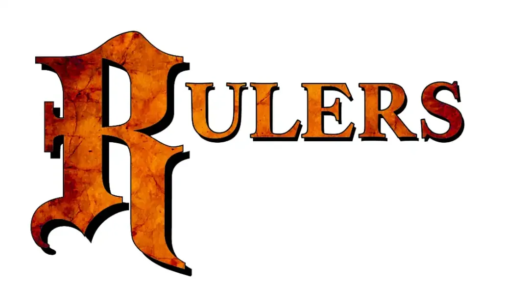 The Rulers tabletop RPG logo, styled as a weathered medieval woodcut